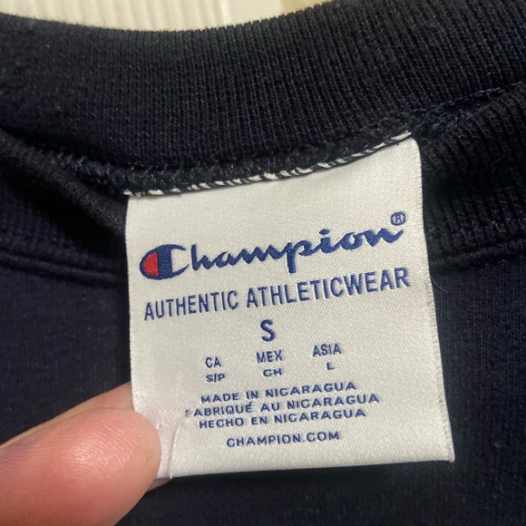 Nice Champion Santa Cruz CA Navy Blue Sweatshirt Men’s S MINTY Rare - Picture 3 of 4